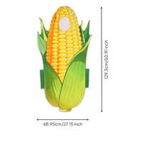 Corn Costume 3D Shape Corn Cosplay Outfit Roomy Fit for Families, Kids