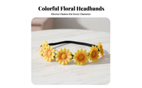 Korean Style Wildflower Floral Headband, Floral Hairband for Holiday Events, Beach Vacation, Bridal Hair Decoration