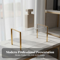 Acrylic Display Stand Versatile Use Acrylic Display Riser Easy to Clean U-Shaped Riser Shelf for Collectors, Shop Owners, Show Show, Store Counter