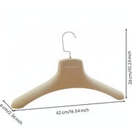 Faux Coat Hanger Smooth Finish Wide Shoulder Hanger Wrinkle-Resistant Closet Accessory