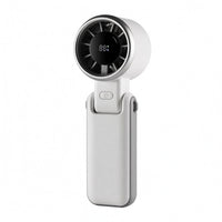 Foldable Electric Fan Built-in Display Adjustable Handheld Fan Matte Finish