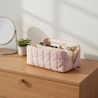 Travel Makeup Bag Organized Compartments Portable Cosmetic Organizer Divider