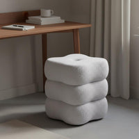 Fuzzy Vanity Stool Soft Household Seating Stylish for Women