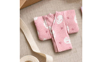 Doll Kimono Set Wrap-Front Japanese-Style Doll Robe Outfit Braided Trim Toy Clothing