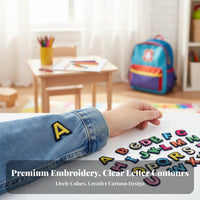 Decorative Embroidered Letter Applique Versatile Embroidered A-Z Letters for Crafters, Students, School Uniforms, Backpacks, Hats