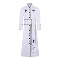 Button-down Clergy Robe Straight Silhouette Button-Front Robe Elegant Design