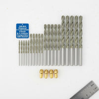 24 Pieces Crystal Set Includes 4 Brass Collets Rotary Tool Accessory