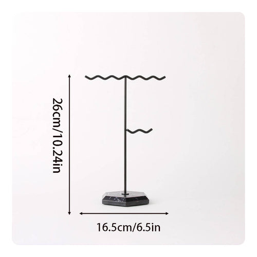 Marble Base Jewelry Holder Detachable Jewelry Stand Space Saving for Dresser