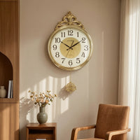 Pendulum Wall Clock Large Display Clock with Pendulum Vintage for Decorators