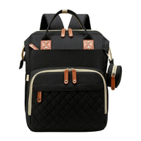 Multifunction Diaper Bag Multiple Compartments Woven Diaper Backpack