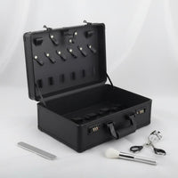 Makeup Organizer Box Large Capacity Aluminum Makeup Case EVA Padded Interior