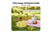Adorable Design Costume Set Shiny Details Bee Costume Set Striped Pattern for Girls, Adults, Themed Parties, Carnival, Cosplay Events