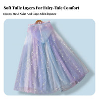 Hooded ice crystal Shawl Princess design Dress-up Cloak Sparkling ice crystals