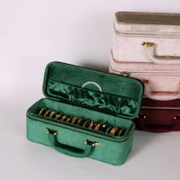 15-Slot Bangle Box Soft Velvet Interior Jade Bangle Storage Box Hard Shell