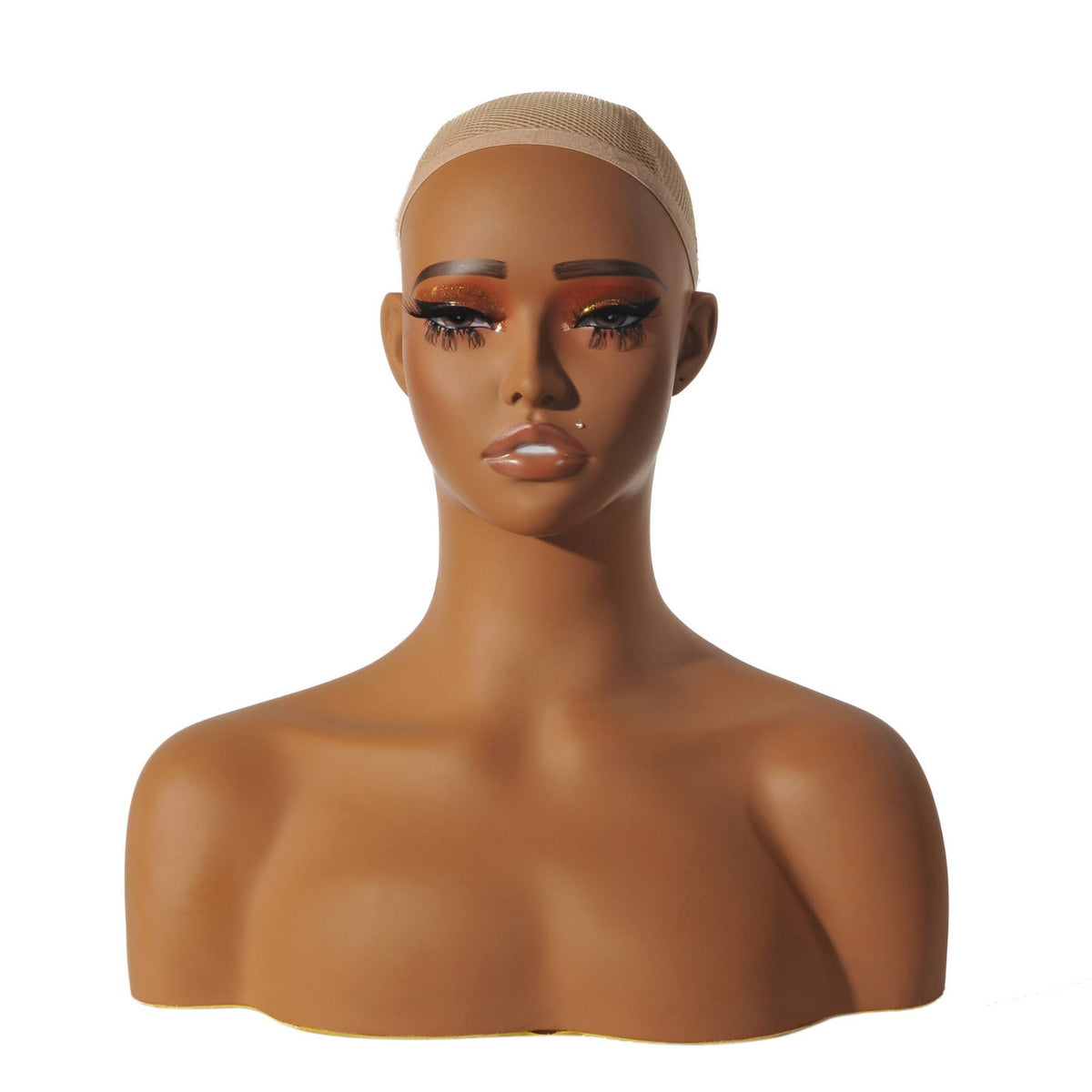 Hairpiece Display Head Natural Makeup Look Female Hairpiece Head Lightweight