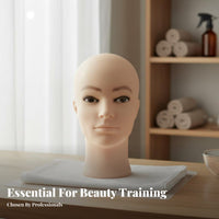 Easy to Clean Facial Massage Training Head Reusable Facial Acupressure Practice Model Realistic Feel for Estheticians, Beauty School
