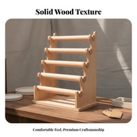 Sturdy Construction Wooden Bracelet Display Rack Large Capacity Wooden Bracelet Stand Space Saving for Crafters, Market Stalls, Craft Fairs