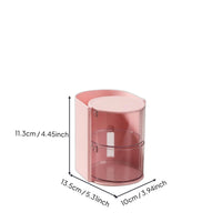 Dustproof Makeup Sponge Organizer Multi-Functional Rotating Makeup Brush holder High Capacity Dressing Table Organizer Tool Container
