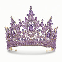 Rhinestone Crown with Comb Gold-Tone Rhinestone Crown Sparkling for Performers