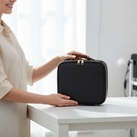 Portable Makeup Box with Light Water-Resistant Makeup Train Case with LED Mirror