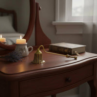 Long Handle Dome Candle Wick Smotherer Elegant Design Enamel Candle Wick Smotherer Smokeless Great Gift for Wedding