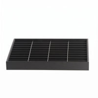 Black PU Leather Jewelry Display Tray Stackable Black Jewelry Display Tray