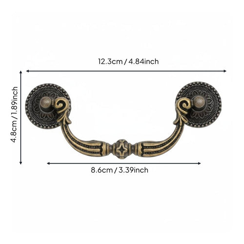 Antique Bail Pull Zinc Alloy Vintage Drawer Handle European Style Drop Handle for Crafters