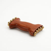 Facial Massage Tool with Two Sides Manual Wooden Face Massager with Metal Beads
