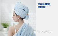 Thickened Textured Coral Fleece Hair Drying Cap, Turban, Quick-Dry Towel Hat, Soft Wrap