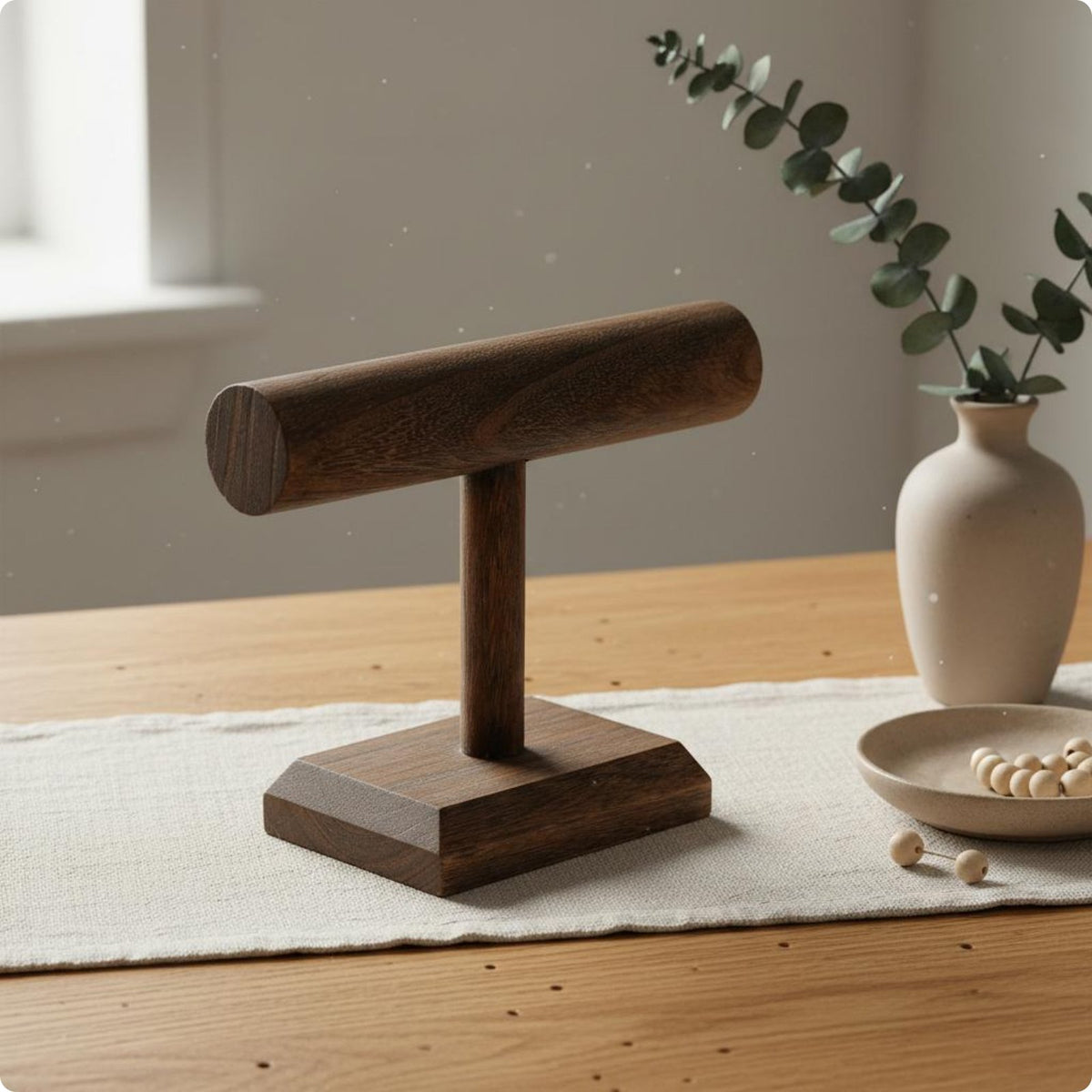 Wood Bracelet Display Tabletop Bead Bracelet Rack Sturdy for Bedroom Dresser