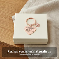 Stainless Steel Gift Keychain Tarnish-Resistant German Quote Keychain for Friend