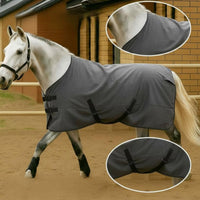Winter Horse Blanket Anti-Chafe Fleece Horse Rug Moisture-Wicking for Outdoor