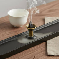 Polished Finish Backflow Incense Cone Holder Compact Design Metal Backflow Incense Nozzle Easy to Clean Metal Cone Burner Stand Alloy Material for DIY Enthusiasts