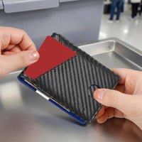 Carbon Fiber Bifold Wallet Blocking Slim Bifold Wallet Long-Lasting