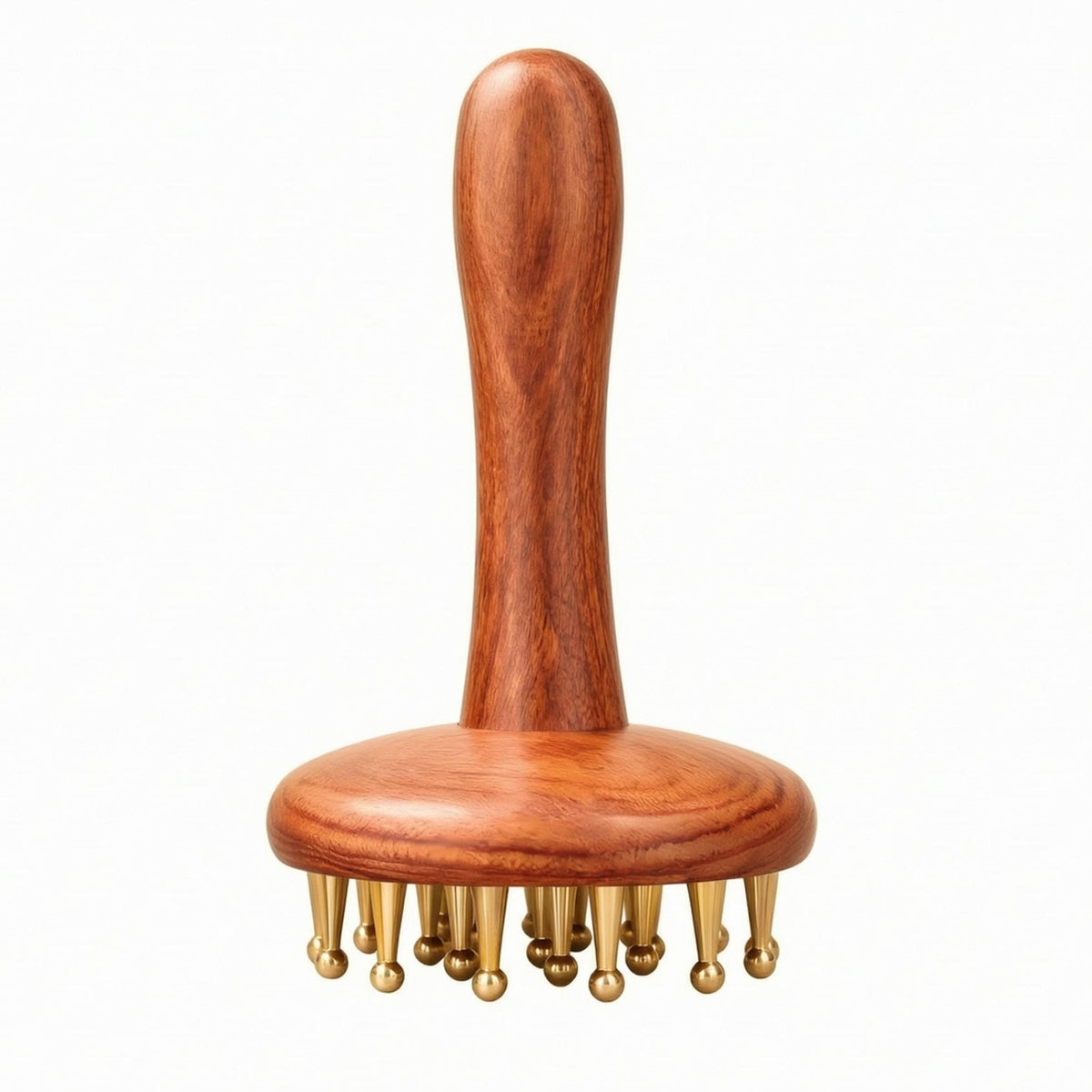 Wood Massage Tool Relief Brass Pin Massage Brush