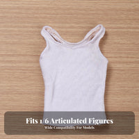 1/6 Scale Sleeveless Shirt Top Gender-Neutral Design 1/6 Scale Action