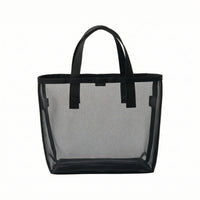 Mesh Tote Bag Breathable Mesh Bag with Zipper Travel-Friendly for Gym, Travelers