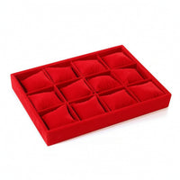 Watch Tray with Pillows Rectangular Bangle Display Holder Preservation Organizer for Collectors
