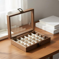 Walnut Jewelry Box Scratch Protection for Vanity