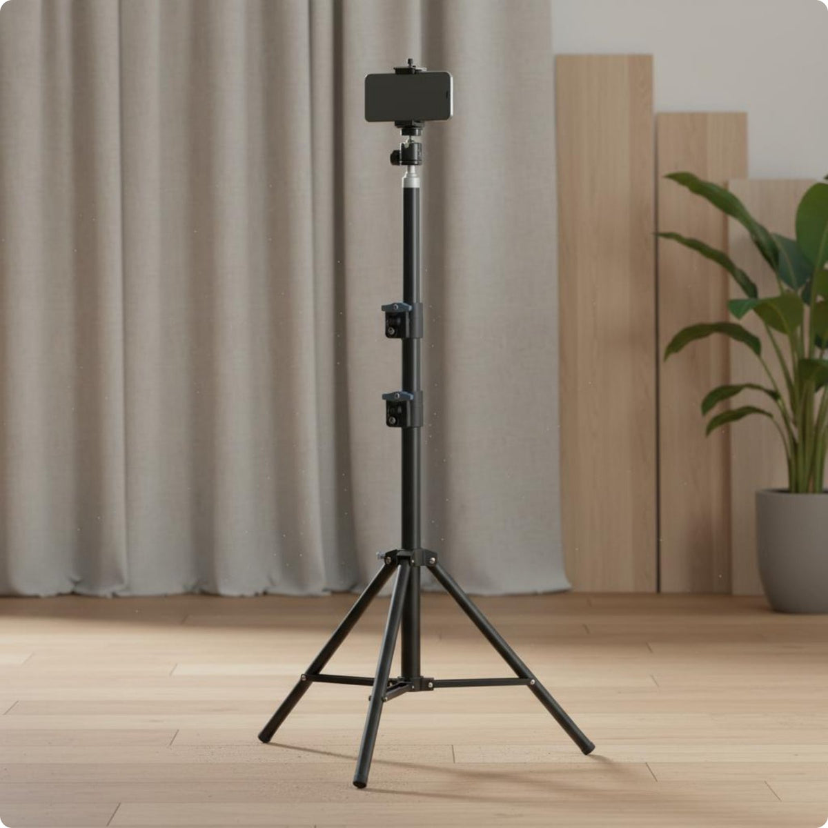Two Phone Tripod Foldable Design Multi Phone Stand Portable for Selfie Photos