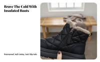 Waterproof Short Platform Snow Boots Stylish Design Platform Snow Boots Side Zipper for Young Adults, Snowy Weather, Outdoor, Casual Outings