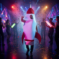 One-Piece Spacecraft Costume Pointed Cone Adult Spacecraft Costume Easy to Wear for Adults