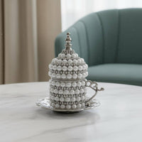 Turkish Coffee Cup Set Luxury Gift Pearl Coffee Cup Set Easy to Clean