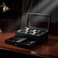 Watch and Jewelry Box Drawer Design Display Case Transparent Lid