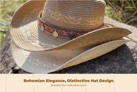 Sun Hat, Wide Brim Cowboy Style, Summer Beach Protection