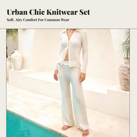 Women's Relaxed Cardigan & Wide Leg Pants Set