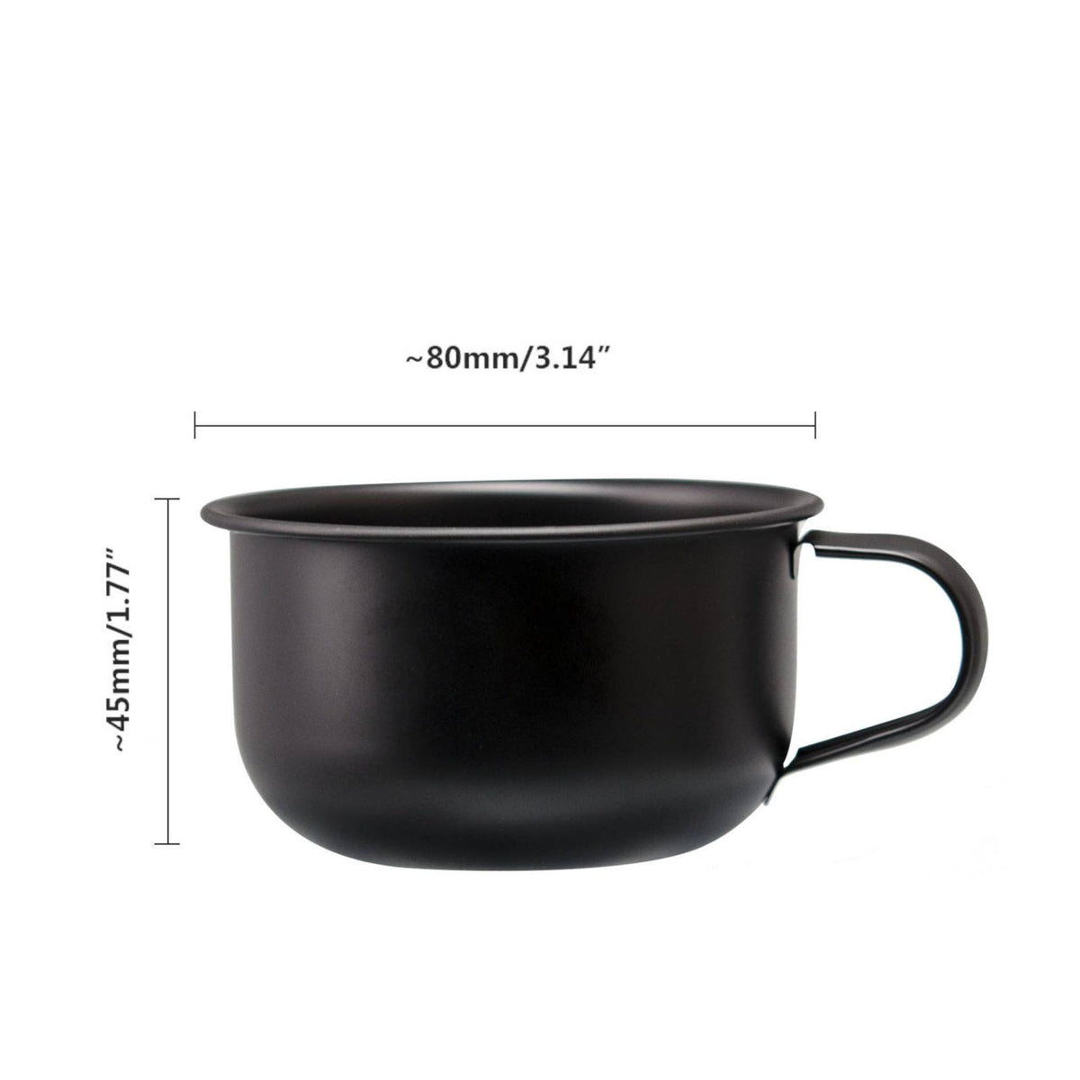 Shaving Mug with Handle Easy to Hold Shaving Foam Bowl Stainless Steel for Men