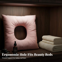 Massage Headrest for Bed Mattress Face Down Pillow for Table, Breathable Cushion with Hole for Beauty Salon Spa