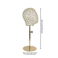 Hat Hairpiece Display Head Adjustable Height Metal Head Display Stand Salon, Dressing Room