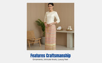 Dai Costume, Thai-Inspired Workwear, Xishuangbanna Tea Dress, Elegant Photo Uniform